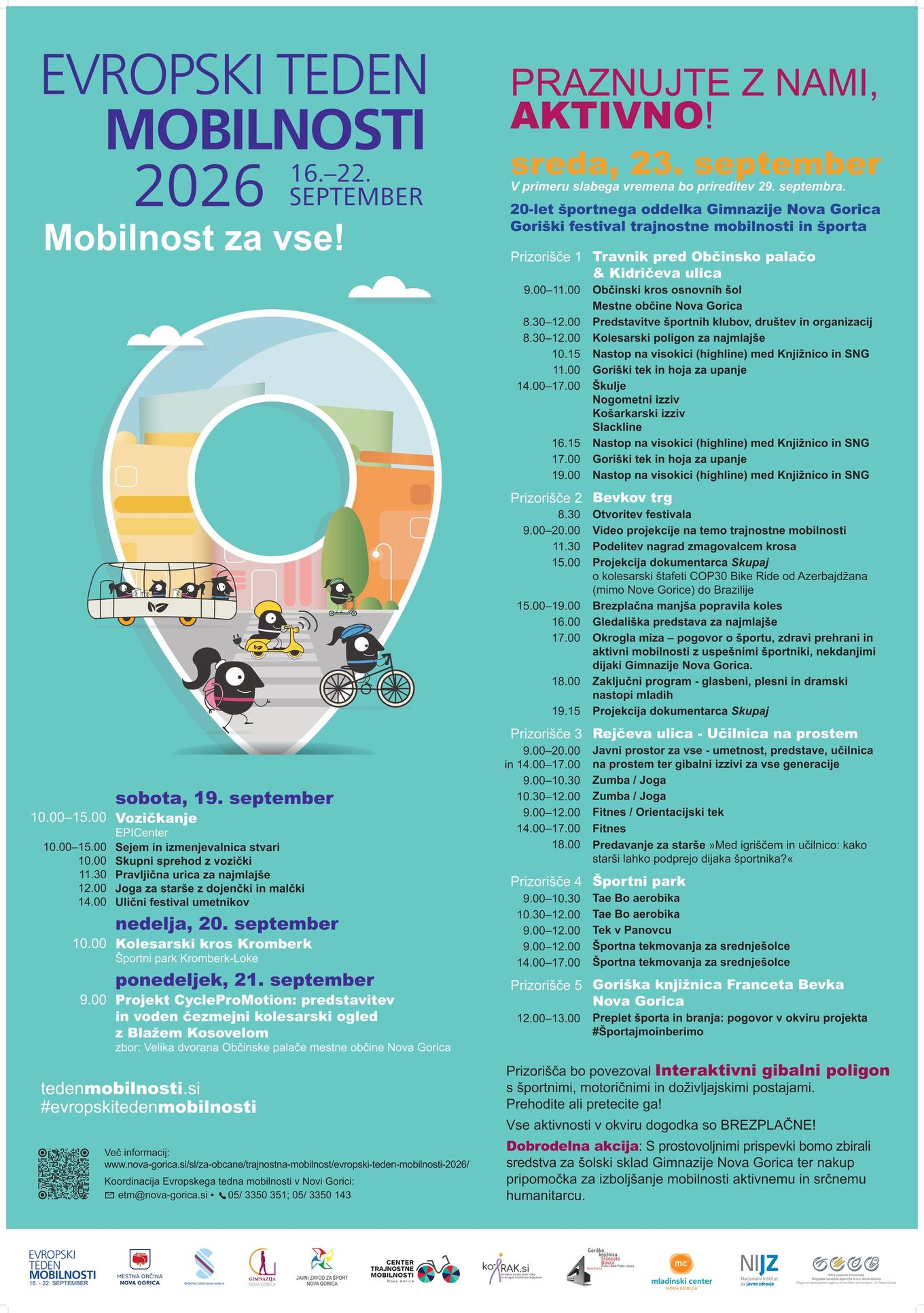 V okviru Evropskega tedna mobilnosti bo 21. septembra 2026 potekala predstavitev projekta CycleProMotion in voden čezmejni kolesarski ogled
